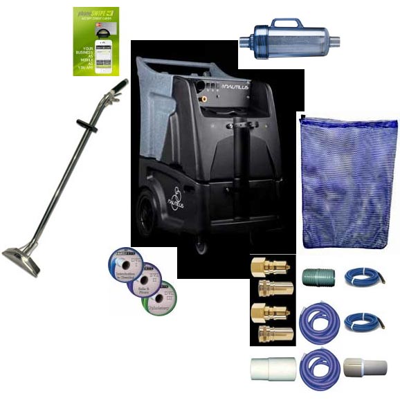 Nautilus MX500M 12gal 500psi Dual 2 Stage Vacuum Carpet Cleaning Machine Hose Package freight included